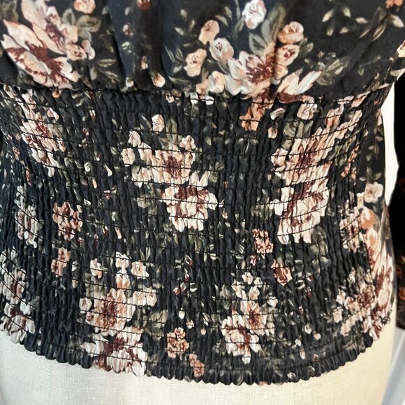 ABERCROMBIE & FITCH Square Neck Floral Blouse Balloon Sleeve Size XS - Picture 10 of 10